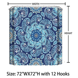 <span class=keywords><strong>Rideaux</strong></span> de <span class=keywords><strong>douche</strong></span> indiens grande taille 180x200 <span class=keywords><strong>180x180</strong></span> Paisley Bathroom Mandala Print Waterproof - Product Image 3