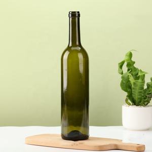 Precio de fábrica <span class=keywords><strong>750</strong></span> <span class=keywords><strong>ml</strong></span> Botella de vino de vidrio verde <span class=keywords><strong>750</strong></span> <span class=keywords><strong>ml</strong></span> con tapas Botellas de vino vacías baratas Precio barato Alta calidad - Product Image 4