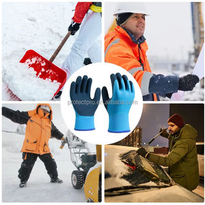 Trabajo de invierno Recubrimiento de látex completamente sumergido Más terciopelo Grueso Resistente al desgaste Guantes DE SEGURIDAD impermeables para exteriores Logotipo personalizado - Product Image 6