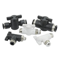 Connecteur de commande pneumatique noir 4/6/8/10/12 mm, adaptateur rapide BUC, vanne manuelle, raccords de tuyaux d'eau, OEM personnalisable, interrupteur de coupure