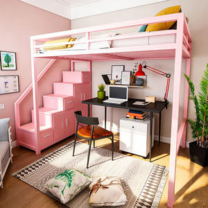 Letto a soppalco moderno durevole con struttura in metallo per configurazioni per camera da letto o appartamento Versatile per uso alberghiero letto <span class=keywords><strong>salvaspazio</strong></span> - Product Image 6