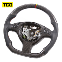 Volant en cuir suédé italien personnalisé TDD, en fibre de carbone forgée, pour BM-W M3 M5 E46 E39 X5 E53 Z3 E36
