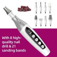 Stylo perceuse à ongles professionnel sans fil, mini, portable, à moteur brossé haute vitesse, batterie 3 heures, pour manucure à domicile, en plastique