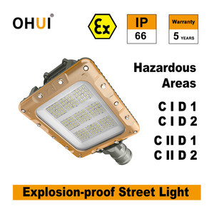 ไฟถนน LED ป้องกันการระเบิด 200W  ตัวเรือนอะลูมิเนียมหล่อขึ้นรูป สำหรับพื้นที่อันตราย C I D 1 C II D 2 - Product Image 1