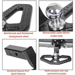 Nouvelle marchepied arrière universelle carrée GO TRAILER pour hayon <span class=keywords><strong>de</strong></span> remorque, support <span class=keywords><strong>de</strong></span> boule <span class=keywords><strong>de</strong></span> remorque 8,2 kg pour Sequoia et Raptor F150 - Product Image 3