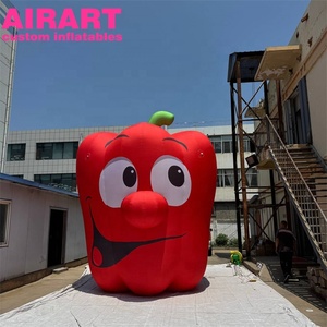 Pimiento inflable de dibujos animados de vegetales gigantes - Product Image 3