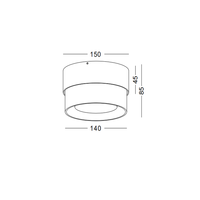 Lustre extérieur LED de style moderne 10W IP65 étanche avec rendu des couleurs Ra90 et garantie de 5 ans