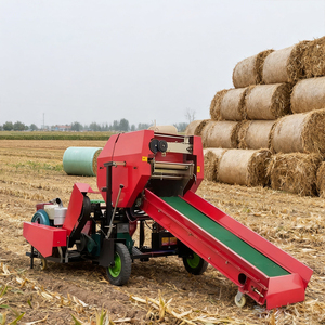 Machine à ensilage automatique de tiges de maïs et de paille, la plus vendue, avec film rond, puissance 5,5 kW, capacité 50-70 balles/h, moteur inclus - Product Image 1
