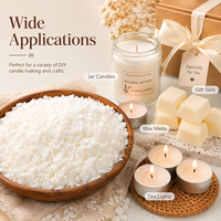 Cera de Soja Natural en Hojuelas, 100% Orgánica, 464, para Hacer Velas, Venta al Por Mayor