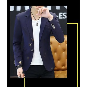 Blazer noir et violet pour homme, taille M-3XL, imprimé jacquard rose, coupe ajustée, blazer élégant, blazer décontracté pour affaires, fête, mariage, veste de <span class=keywords><strong>costume</strong></span> - Product Image 5