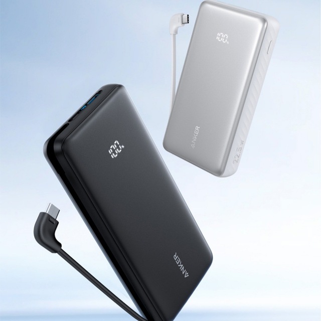 ANKER ZOLO Charging Mobile Power Bank 10000/20000mah 22.5W Self-belt A110E/D 22.5W Output USB Interface LED Display LI-Polymer
