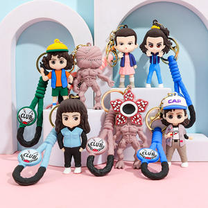 Porte-clés inspiré <span class=keywords><strong>de</strong></span> la série télévisée Stranger Things, horreur et science-fiction, figurine Eleven Will Dustin <span class=keywords><strong>Lucas</strong></span>, cadeau 2025 - Product Image 1