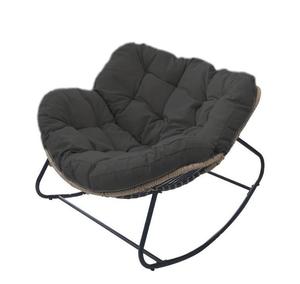 Vente en gros Papasan moderne Œuf d'extérieur en rotin Fauteuil de loisirs à bascule Patio <span class=keywords><strong>Jardin</strong></span> Salon Fauteuil inclinable à bascule paresseux - Product Image 3