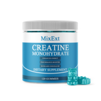 Gummies de créatine monohydrate 5000mg pour la croissance musculaire et l'augmentation de l'énergie, emballage personnalisé avec logo OEM, complément de santé pour adultes MixExt