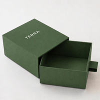 Boîtes cadeaux en carton rigide personnalisées avec logo, pour perruques, avec tiroir coulissant et poignée en ruban
