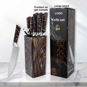 Factory Wholesale Kitchen <b>Knife</b> <b>Set</b> With Covered Handle Six-Piece Chef'S Vegetable Fruit Cutter <b>Sharp</b> Serrated Steak <b>Knife</b> - Product Image 1