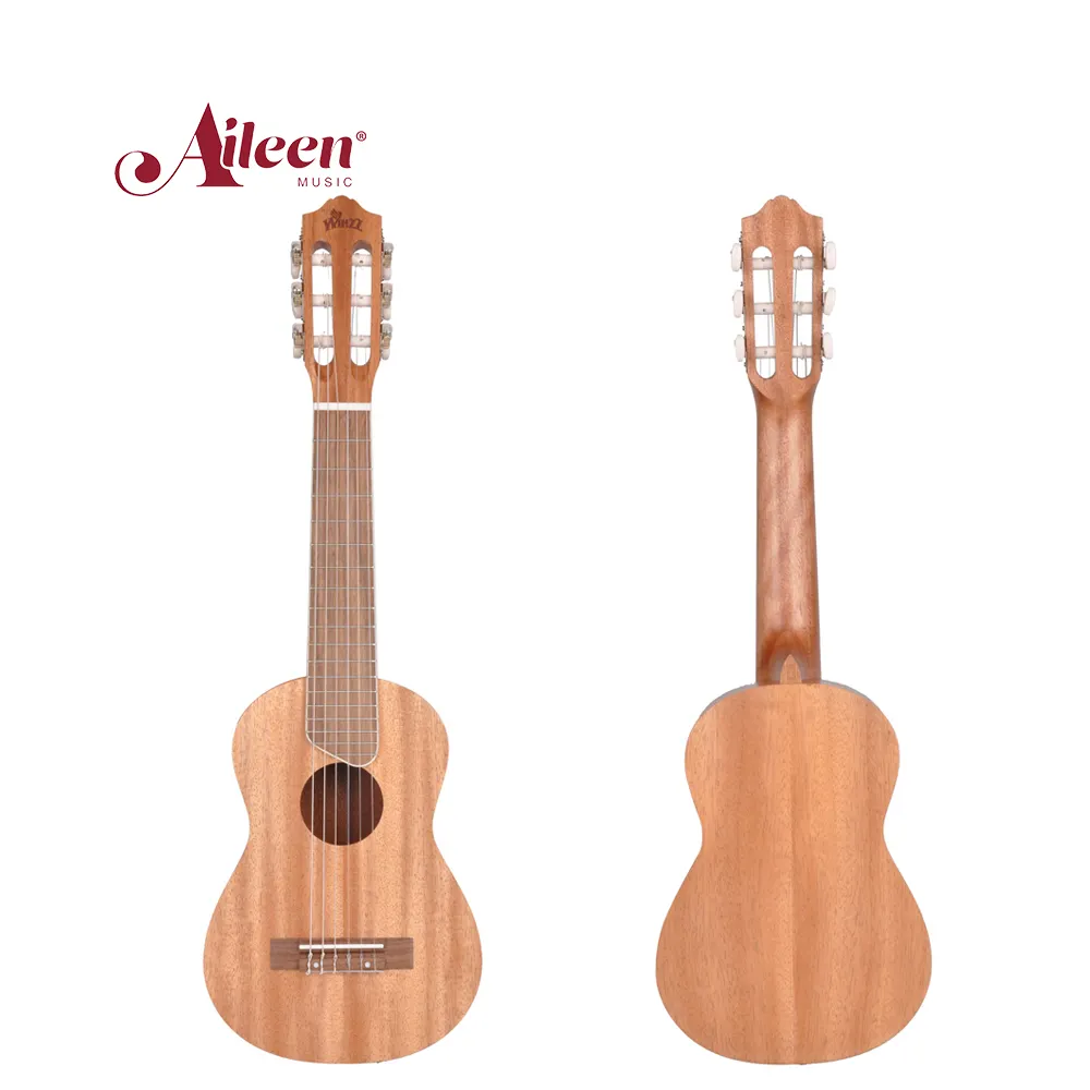 Aileen Musik Baru Grosir 28 "Semua Mahoni 6 String Guitarlele (AGU77L-2)