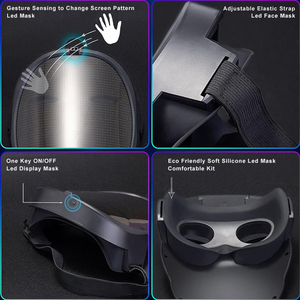 Lập trình <span class=keywords><strong>Led</strong></span> mặt nạ với Bluetooth BLE cảm biến chuyển động chiếu sáng hoạt hình cho Halloween cosplay Prop - Product Image 5