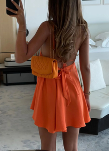 Robe d'été populaire et tendance pour femme, sexy, à col en V profond, dos nu, style camisole, coupe ample trapèze, sans manches, taille haute, pour soirée et <span class=keywords><strong>vacances</strong></span> - Product Image 2