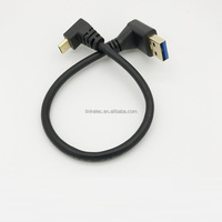 Kabel konektor Transfer Data, harga murah 2m Usb3.0 Am Up Angle ke TYC C Up Down sudut 90 derajat