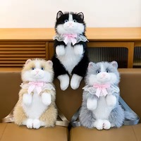 Vente directe usine : Peluche chaton Ragdoll réaliste, jouet en peluche créatif et mignon, poupée animale en peluche, vente en gros et au détail, jouet chat réaliste