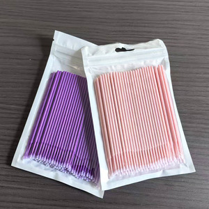 Hisopos de algodón Nano Cotton Bud de 125 mm desechables para extensiones de pestañas y herramientas de maquillaje - Product Image 1