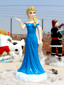 Animazione del fumetto scultura congelata materiale FRP personalizzato <span class=keywords><strong>Anna</strong></span> Aisha ornamenti scultura all'aperto personalizzati - Product Image 3