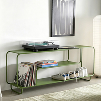 Table console en acier pour salon, étagère murale TV à 3 niveaux, table console latérale en métal pour l'entrée, le couloir, le rangement, meubles de maison