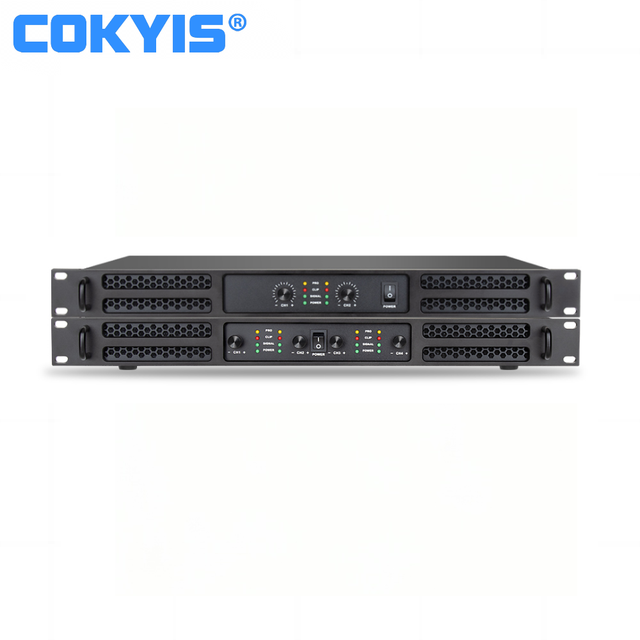 COKYIS 1U Rack Mount Class D Digital Power Amplifier 2/4 Channel Professional KTV Live Sound PA System Audio Power Amp