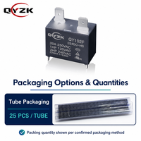 Relais de puissance scellé 20A 250VAC 4 broches pour carte PCB 12V 24V QY102F-024DC-HS JQX-102F G4A
