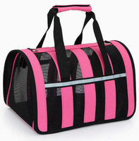 Sac à dos de voyage souple et tendance pour chat et chien avec fermeture éclair, sacoche bandoulière portable et respirante pour animaux de compagnie