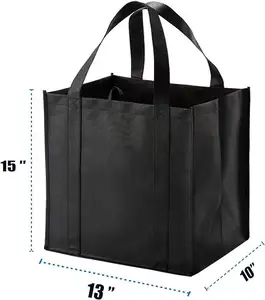 卸売ラミネート不織布トートバッグカスタムロゴ印刷再利用可能な食料品バッグポータブルショッピングバッグ