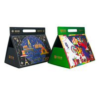 Emballage personnalisé, valise de luxe à fermeture magnétique, carton rigide, pliable, sac pliable, boîte cadeau en papier avec poignée