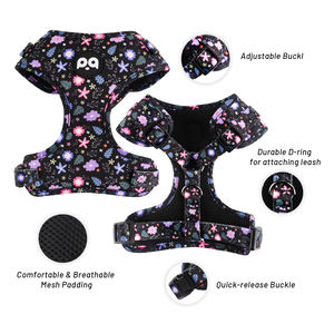 도매 럭셔리 패션 간단한 L 맞춤형 크로스 보더 애완 동물 개 하네스 조끼 단단한 폴리에스터 패딩 칼라 RIBBONS 버튼 - Product Image 3