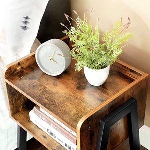 Comodino economico in <span class=keywords><strong>legno</strong></span> <span class=keywords><strong>e</strong></span> <span class=keywords><strong>metallo</strong></span> per camera da letto con struttura in <span class=keywords><strong>metallo</strong></span> - Product Image 4