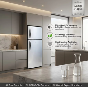 Réfrigérateur double porte 218L/7,5 pi³ avec congélateur supérieur, personnalisable OEM/ODM, en promotion, pour la maison - Product Image 2