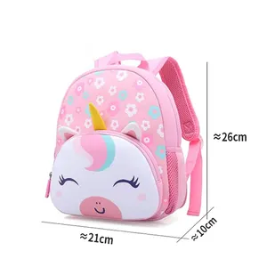 2024 sıcak satış Unicorn şekil sevimli küçük okul çantası erkek ve kız sırt çantası çocuklar için okul çantası