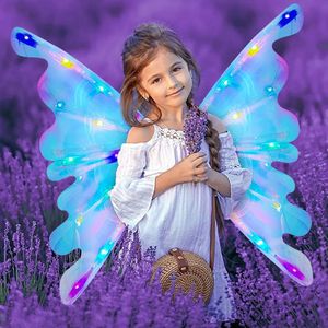 Nuovo creativo elettrico ali di farfalla giocattolo piccola principessa automatico angelo elfo decorazione posteriore effetto luminoso per feste - Product Image 3