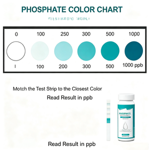 Bandes de test de <span class=keywords><strong>phosphate</strong></span> pour aquarium (50 bandes/paquet) |   Kit de test de la qualité de l'eau pour <span class=keywords><strong>piscine</strong></span> et spa, résultats rapides - Product Image 4