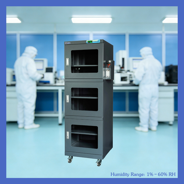 1%-60% RH 730L Industrial Dual-Flow Energy-Saving Nitrogen Cabinet | for Semiconductor/New Energy/New Materials