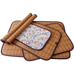 Lit pour animaux de compagnie NiBao, été, antidérapant, fond froid, <span class=keywords><strong>2</strong></span> <span class=keywords><strong>en</strong></span> 1, bambou, tapis réutilisable pour chien - Product Image 1
