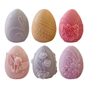 Handmade DIY Chocolate Baking Mold Easter Decoration Egg Flower Rose Candle Handmade Soap <b>Silicone</b> Molds - Product Image 5