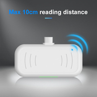Lector RFID UHF Portátil Chafon H101 para Teléfonos Móviles Android, Mini USB OTG de 1m, Plástico, 902-928MHz