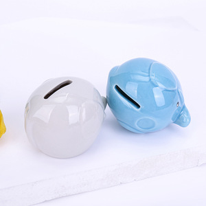 Nhà máy trực tiếp cung cấp sáng tạo dễ thương con voi nhỏ gốm Heo đất Bạc tiền ngân hàng lưu trữ tiền xu đồ trang trí nhà trẻ em - Product Image 4