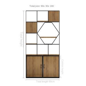 Display grandi piante da <span class=keywords><strong>doccia</strong></span> armadio portaoggetti artistico libreria in legno con struttura in ferro libreria di Design - Product Image 6