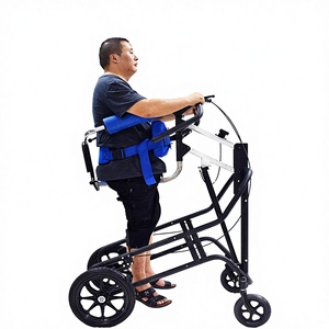 Silla de transferencia eléctrica con altura ajustable para pacientes con parálisis por paraplejia cerebral, con cinturones multipunto para entrenamiento de la marcha. - Product Image 6