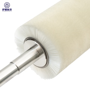 Cepillo Industrial de Rodillo <span class=keywords><strong>con</strong></span> Cerdas de Crin de Caballo, Mango de Acero Inoxidable, Diseño Espiral de Resorte Personalizado para Pulir y <span class=keywords><strong>Limpiar</strong></span> - Product Image 3