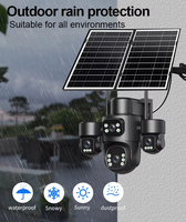 Cámara de Seguridad Exterior Aov Solar 4G con Doble Lente, PTZ 360 Grados, a Todo Color, Impermeable, con Almacenamiento en la Nube y Tarjeta SIM