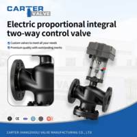 Vanne de régulation électrique modulante à 2 voies, à brides, 0-10V 4-20mA, proportionnelle intégrale (PI), pour CVC, eau froide et chaude, GGG40 DN15-DN1200