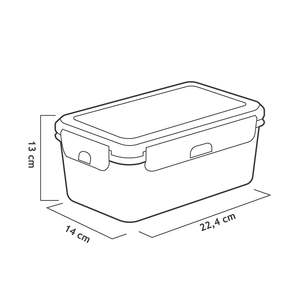 Set di 3 Contenitori per Alimenti Impilabili Ermetici Minimalisti Superlock in Plastica Stampata a Iniezione per Cucina e Campeggio - Product Image 6